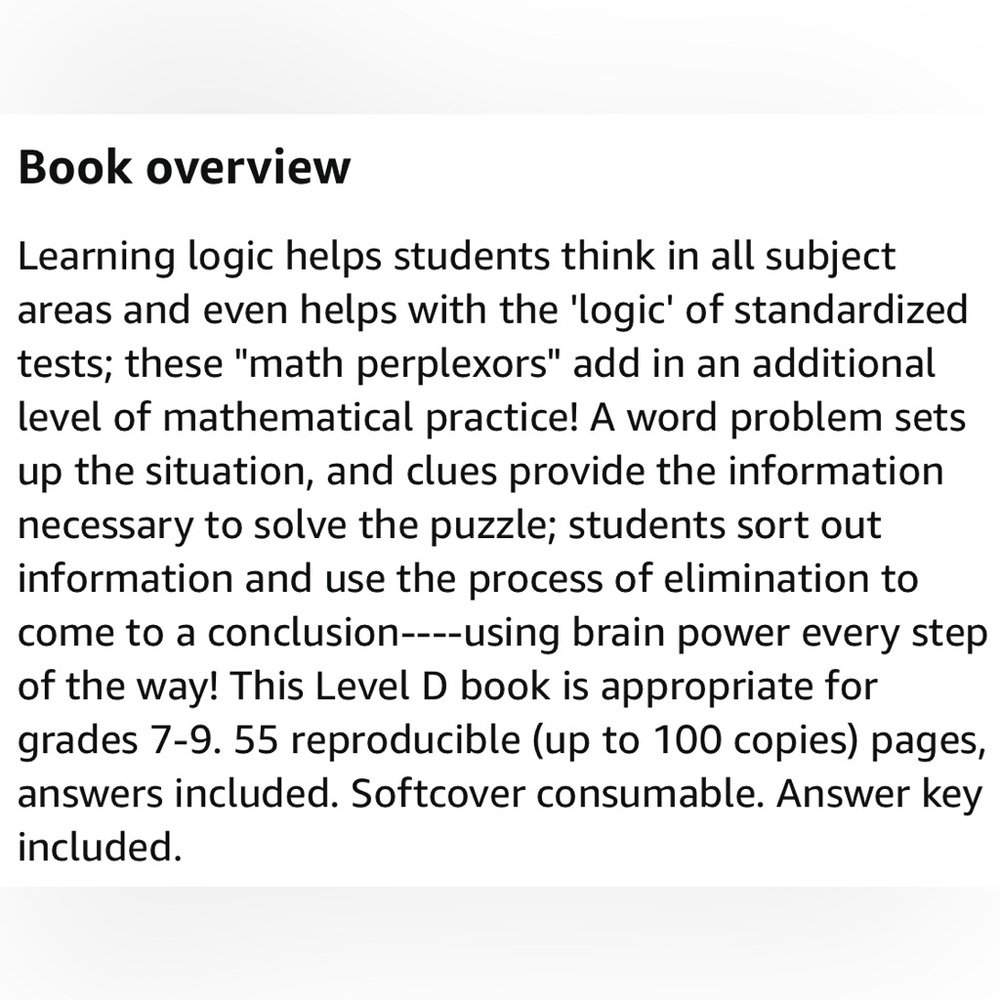 ✨NEW✨ MindWare Math Perplexors Puzzle Book, Level D - Picture 8 of 10